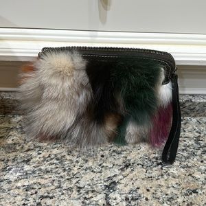 Patricia Nash Italian leather wristlet fur bag! Brand new with tags